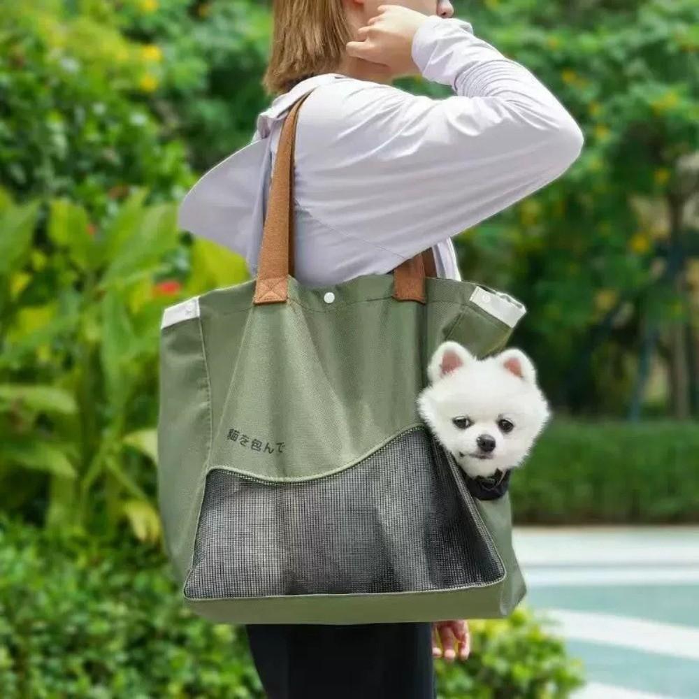 with Bottom Support Pet Tote Carrier Side Opening Pet Shoulder Bag Pet Travel Tote Bag Outdoor