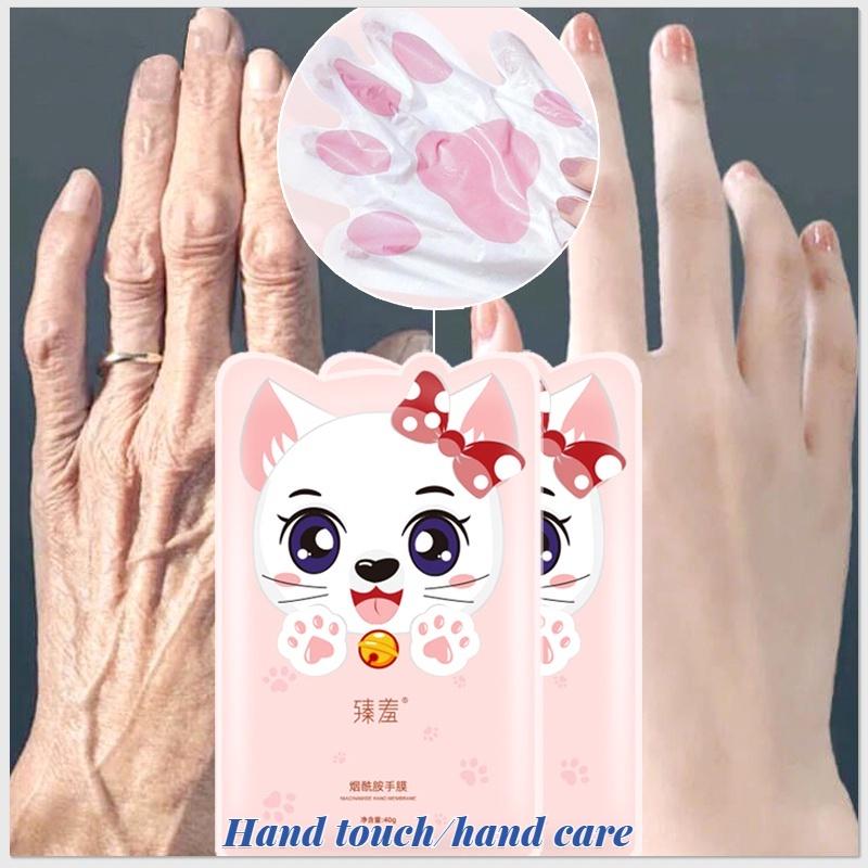 Ниацинамидная маска для рук «Кошачья лапа» Увлажняющий, отбеливающий и восстанавливающий уход за руками Перчатки для кошек Маска для ног против растрескивания и отшелушивающая, удаляющая омертвевшую кожу