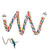 Colorful Parrot Rope Toy 40/80//105/200cm Parrot Stand Chewing Station Bird Perch for Cage  Parrot