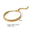 18K Gold Stainless Steel Chain Bracelet - Elegant DIY Jewelry for Women