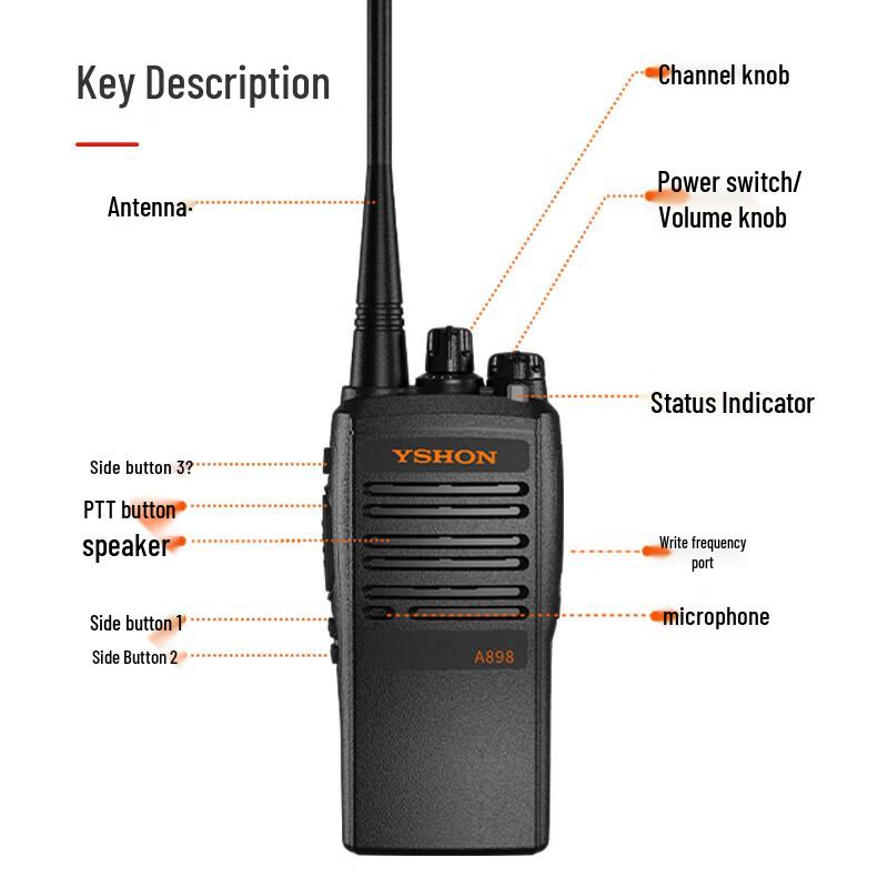 Аналоговая рация Yixin A898 8 Вт (Китайская версия)