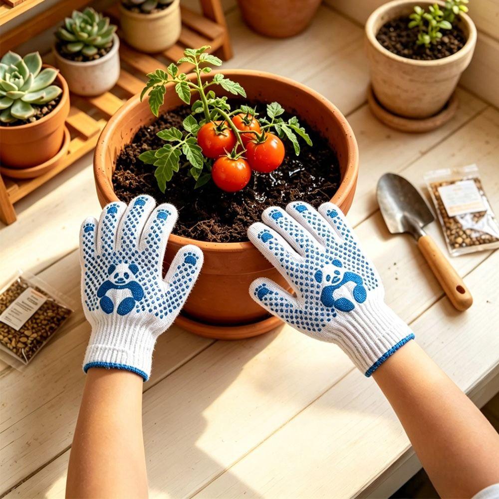 1/2/4Pairs Animal Pattern Children Work Gloves Hand Protection Mittens Kids Hand Protection