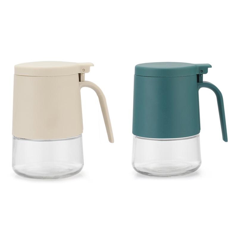 Double Sealed Spice Jar Kitchen Moisture Proof Seasoning Spice Glass Salt Jar with Kitchen Spoon Bottle Accessories