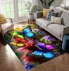 Элегантный ковер с красочным дизайном бабочек, мягкий, удобный, устойчивый к пятнам, для гостиной, спальни, кабинета, игровой комнаты, украшение комнаты