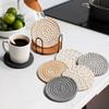 8Pcs Placemats for Hot Dishes Heat Resistant Hot Pads for Kitchen Large Coasters for Hot Pots And Pans Water Absorbent Pot Holders with Storage Rack