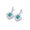 Light Luxury Fashion Temperament Full Diamond Earrings 925 Silver Needle Earrings Inlaid With Zircon Earrings, Multi-Color