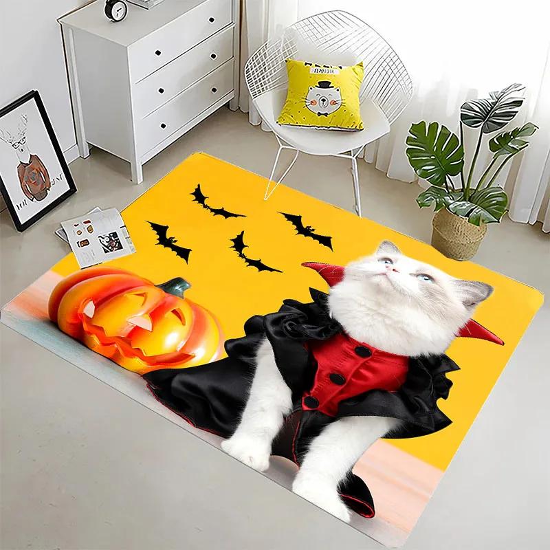 Забавный кот 3D-печать Большие ковры для дома Гостиная Детская спальня Диван Придверный коврик Кухонные коврики Противоскользящий Декор