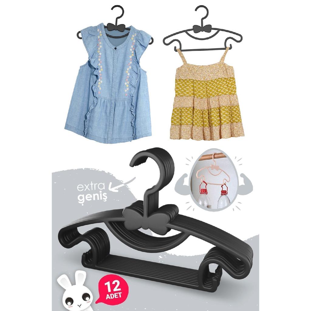 Милые 12 штук розовые детские вешалки с бантом-бабочкой