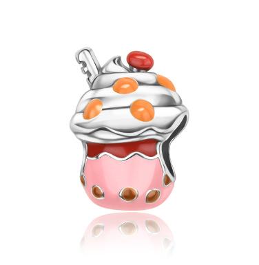 DIY Birthday Cake Pendant Bracelet Accessories Sweet Cute Enamel Bead Jewelry Making Supplies