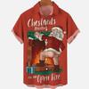 New Christmas Clothing Women's Shirt Short Sleeve Tops 3d Santa Claus Graphic Women Hip Hop Oversize Hawaiian Summer