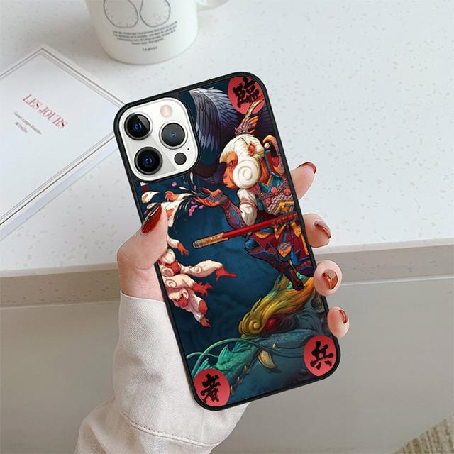Крутой чехол для телефона Самурайский Демон Для iPhone 17 Air 13 12 14 15 16 Чехол Для Apple 14 15 16 Pro Max Plus Coque