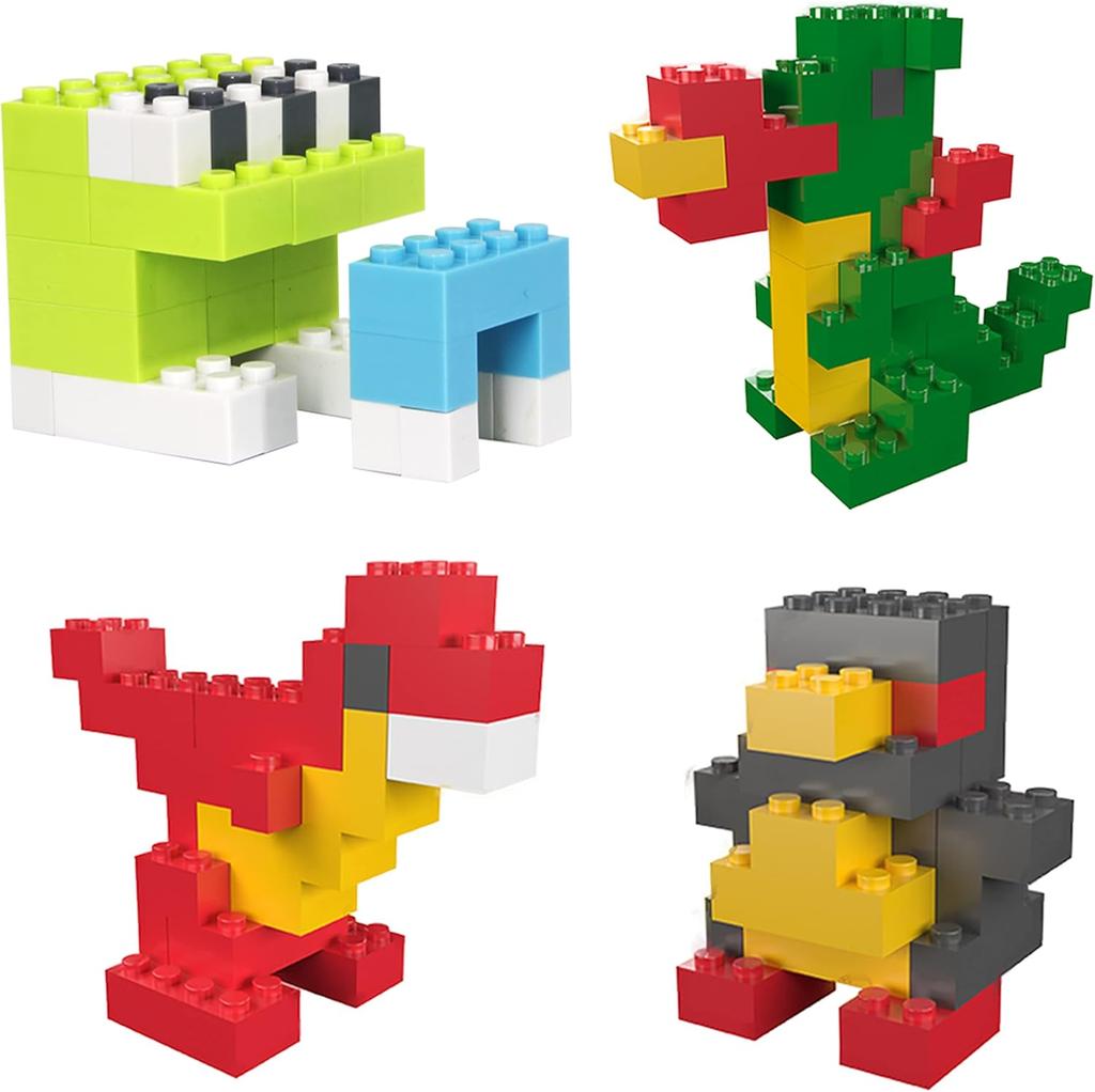 1250 PCs Educational Building Block Bricks Tile Set Creative Shapes to Enhance Imaginative Play Unique Set to Characters Learnin