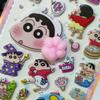 Hot Cute Crayon Shinchan soft three-dimensional stickers, suitable for DIY crafts, laptops, and other decorative stickers