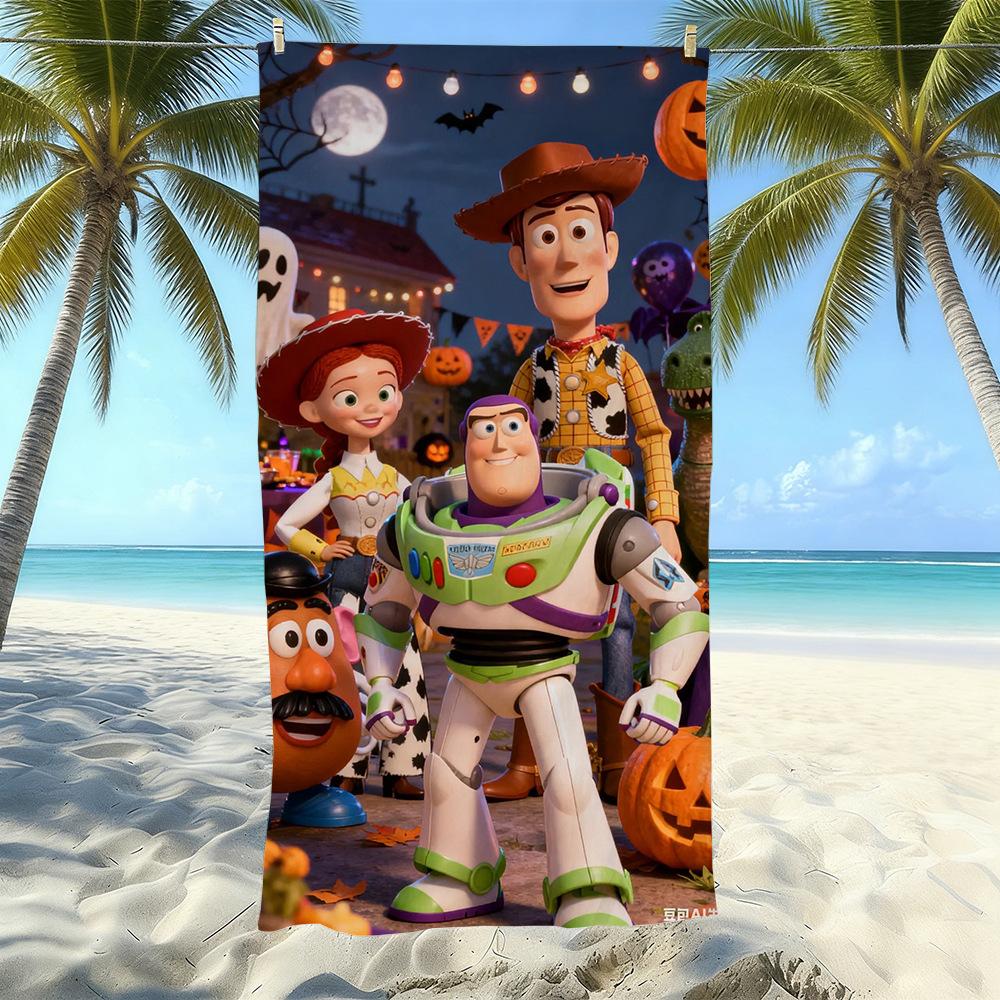New Bath Light Beach Towel Children'S Adult Toy Story Bath Towel Water-Absorbing Quick-Drying Towel