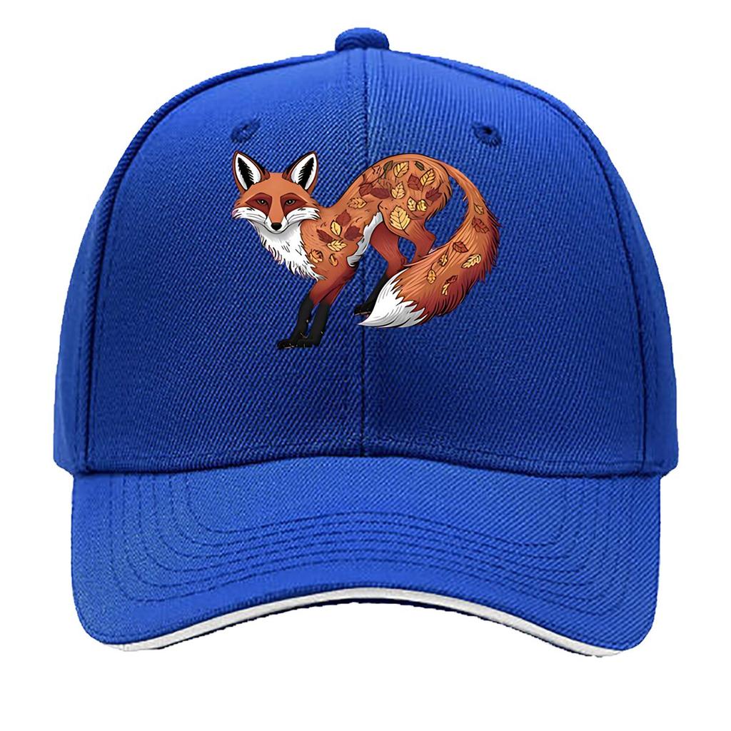 Autumn Leaf Patterned Fox Home Decor Hip Hop hat Fashion Outdoor Sports Sandwich Baseball Cap