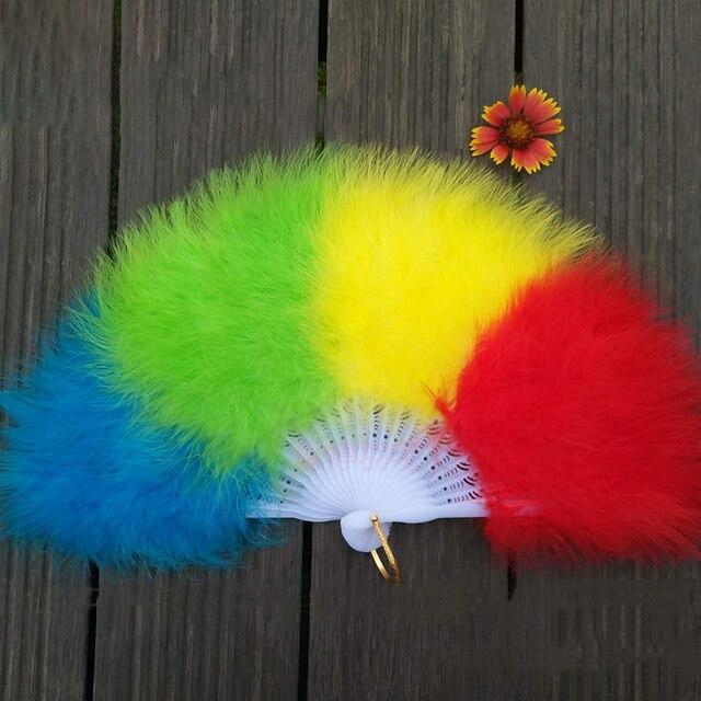 Складной веер с перьями Лолиты, японская милая фея, темно-готический придворный танец, ручной веер, художественный ремесленный подарок, украшение для свадебной вечеринки