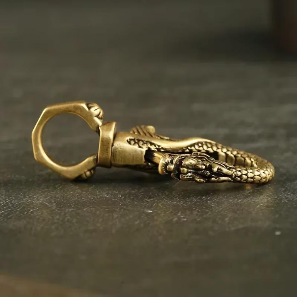 1Pcs Phoenix Buckle Brass Creative Eagle Buckle Keychain Waist Hanging Chain Pendant Personalized Retro Gift Chinese Style Brass