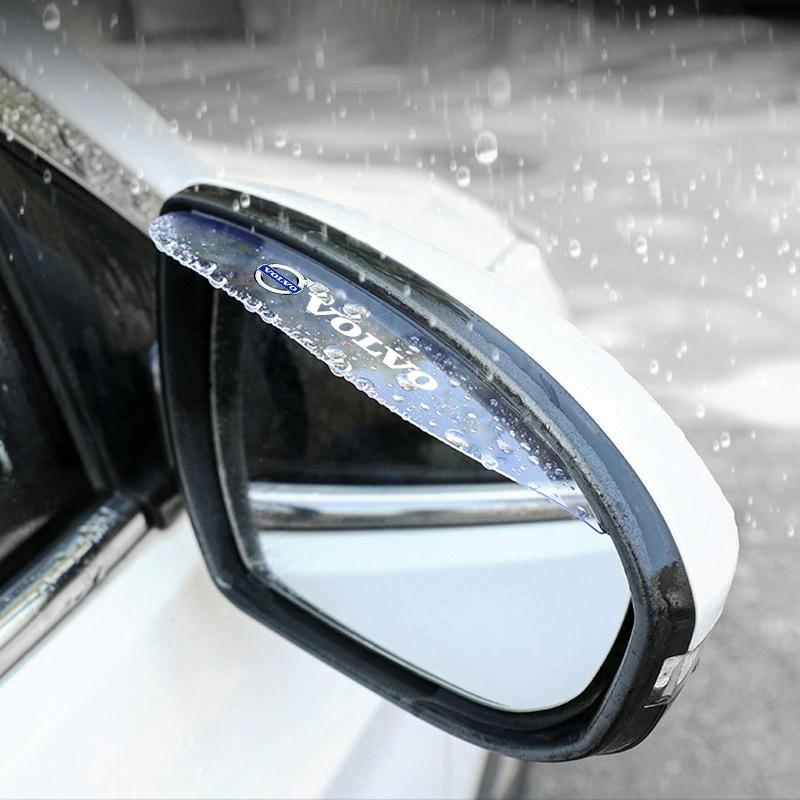 For Volvo 2Pcs Car Rearview Mirror Rain Eyebrow Rainproof Shield Accessories For Volvo XC90 V90 V60 XC60 V40 EC40 EX40 S80 S60 S