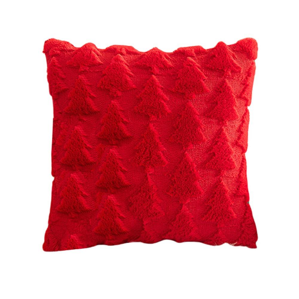 Soft Christmas Plush Pillowcase 3D Pattern Cushion Cover Comfortable Pillow Case Sofa/Bed