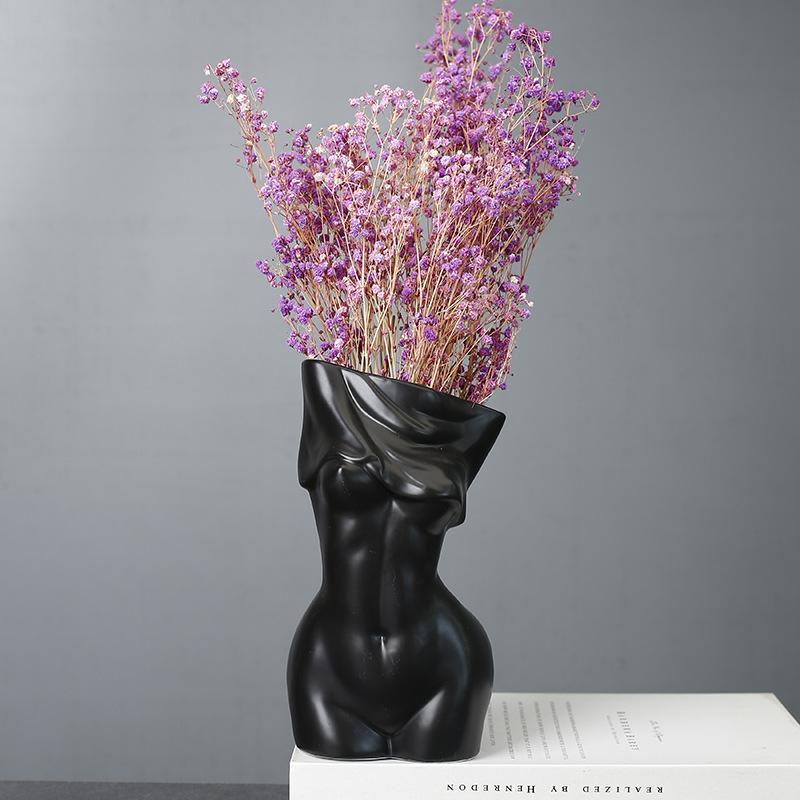 Nordic Style Simulated Flower Ceramic Vase Creative Desktop Decoration Flower Ornament