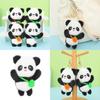Adorable Panda Plush Keychain With Fruity Backpack Charm Premium Mink Fur Cute Animal Toy