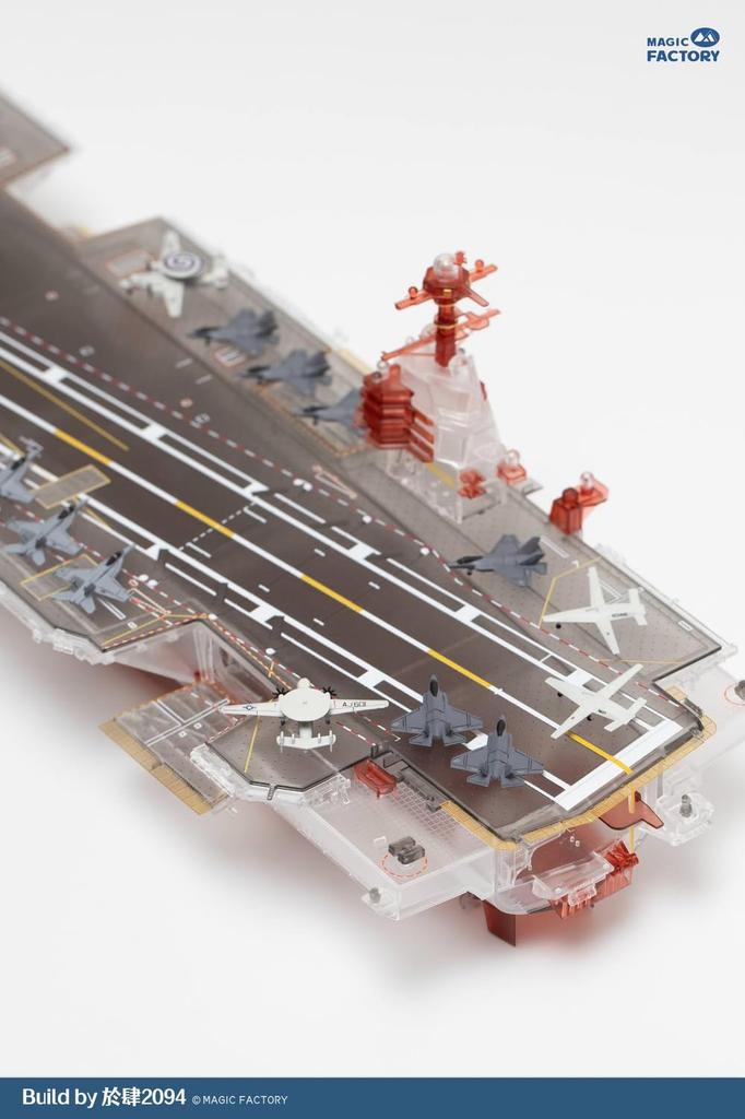 Magic Factory Авианосец USS Gerald с окрашенной палубой набор Пластиковая модель MGF6502 1/700 R. Авианосец класса «Форд» CVN-78 (Очистить версию) -