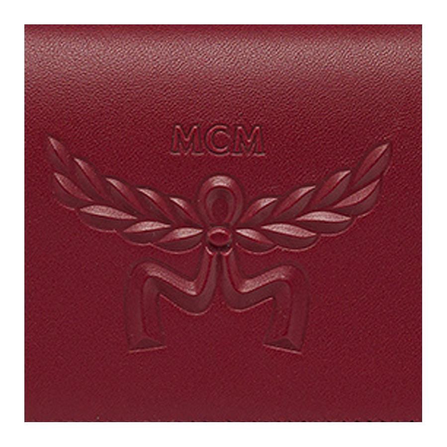 MCM Cow Leather Shoulder Bag Small Women's Burgundy MXSEAAC01XG001