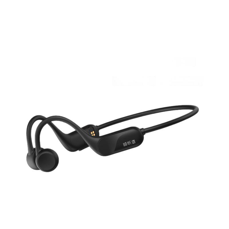 Костно-проводные Bluetooth-наушники Y12: Водонепроницаемые, Не вкладываются в ухо, со слотом для карты, для спорта, плавания и бега.