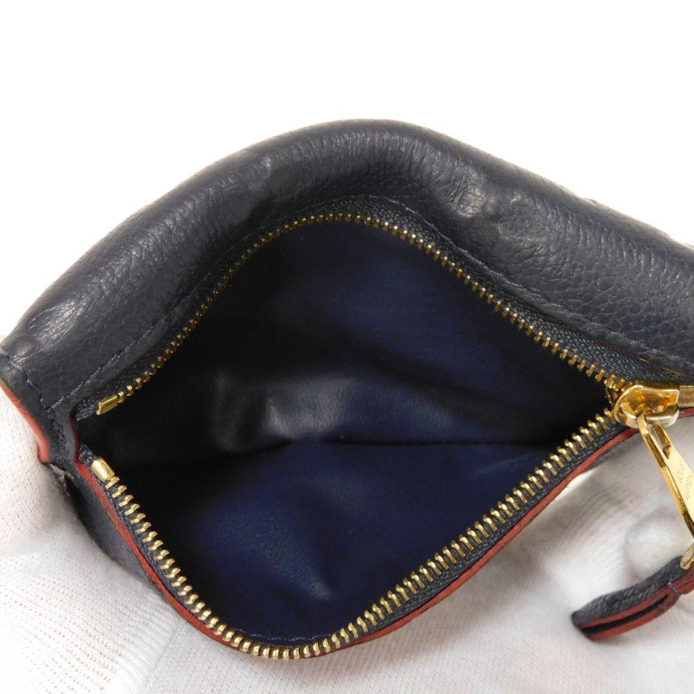 Б/у 12564 Pochette Cle M62017 7943 Брелок Компактный кошелек RFID Monogram Empreinte Морской Красный Унисекс из Японии