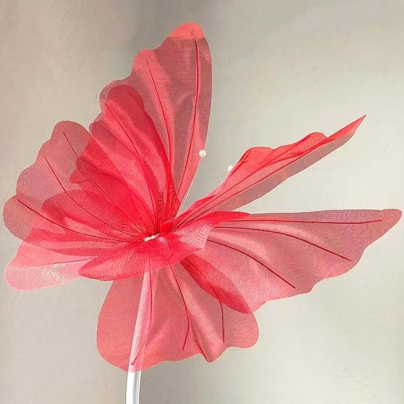 1PC Iridescent Butterfly Wall Decor Shop Window Display Art Butterfly Ornaments 3D Simulation 50cm