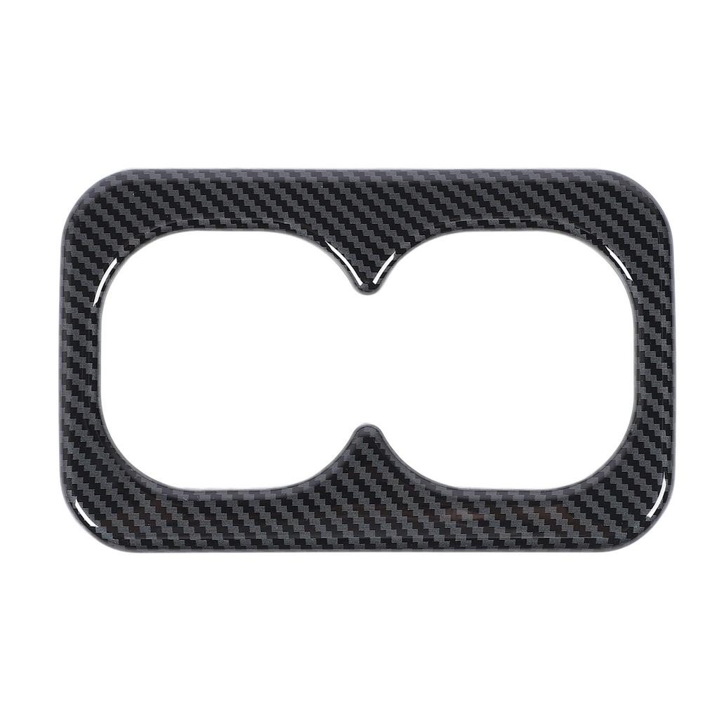 Накладка на подстаканник задней консоли, отделка из углеродного волокна, рамка панели подстаканника для воды на заднем сиденье
