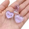 Transparent DIY Jewelry Accessories for Bracelet Earring Making Acrylic Fashion Handmade Horizontal Hole Love Peach Heart Beads Drip Oil Material