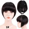 Fringe Bangs Synthetic Hair Extensions Clip In Bangs 6 Inch Short Straight Hairpiece Front Neat Bang Two Side Blonde