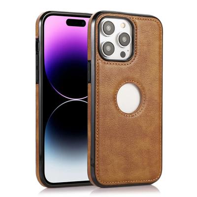Роскошный кожаный противоударный чехол с логотипом для iPhone 15 14 13 11 Pro Max 12 Mini XS XR X 8 7 Plus SE 15Pro Business Cover