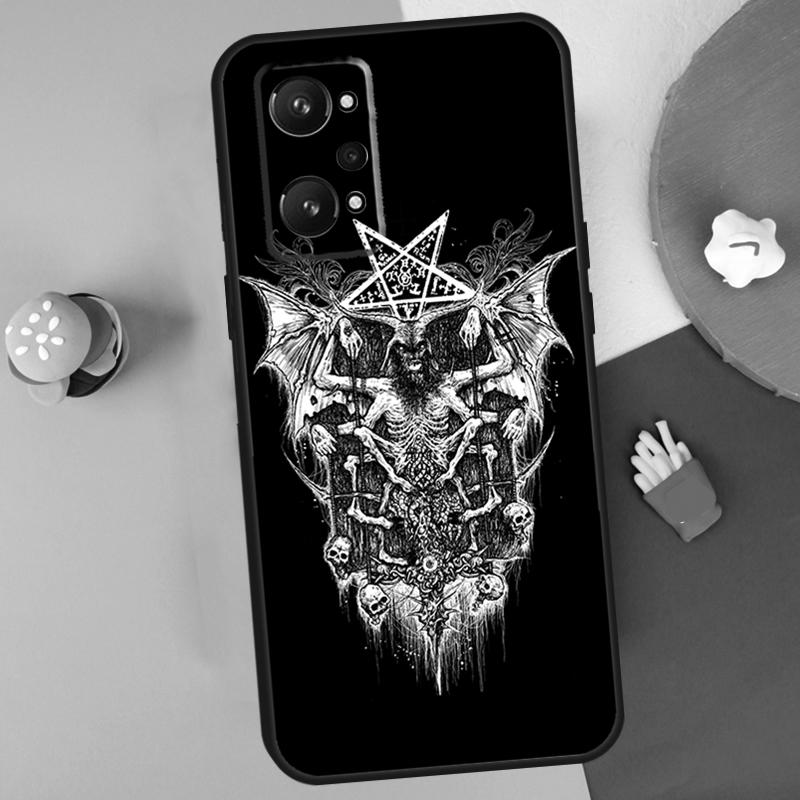 Чехол с изображением Козлиной Головы Сатаны для Realme GT7 Pro GT 6T 6 5 C67 C61 C55 C53 C51 C21Y C25S C75 10 11 12 13 14 Pro Plus