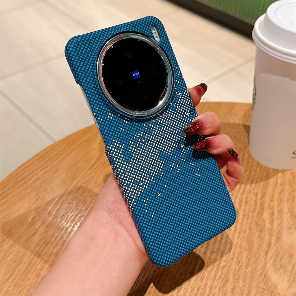 Новый Магнитный Чехол из Кевлара и Углеродного Волокна Для Телефона VIVO X200 pro mini X200S Ultra Тонкий Дизайн Противоударный Матовый Жесткий Корпус