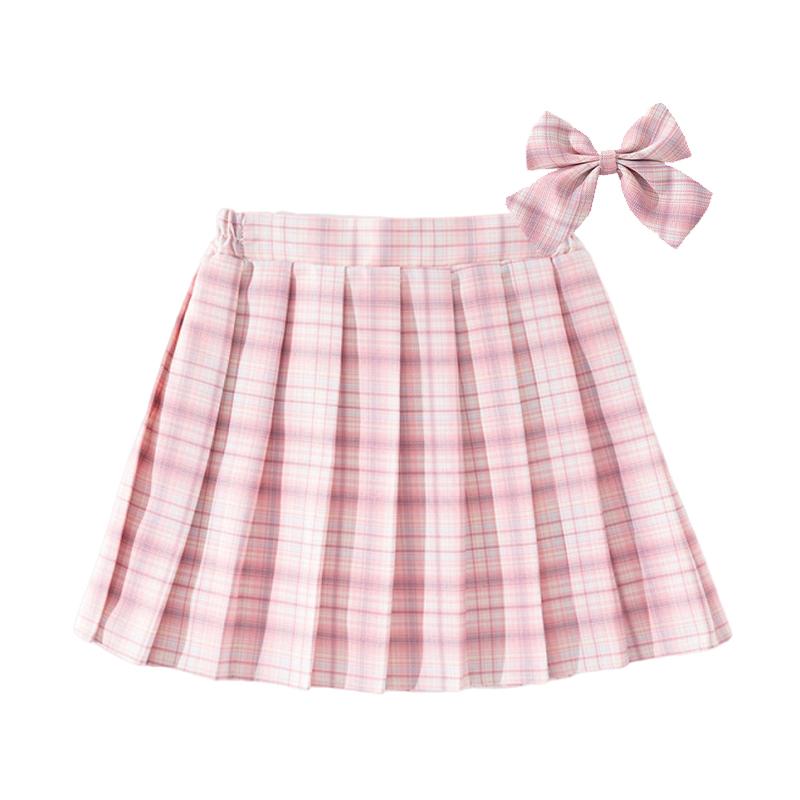 Юбки-плиссе в полоску и клетку для девочек JK, 13 цветов, 120-170, летняя детская школьная короткая юбка принцессы