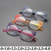 New Anti-Blue Light Cat Eye Reading Glasses Trendy Color Blocking Frames Hd Far-Sighted Glasses Neutral Fashion Glasses To +4.0