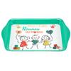 [A2545] - Small Melamine Tray 'Best Nanny In the World' Multicolor Green - 21x14 Cm