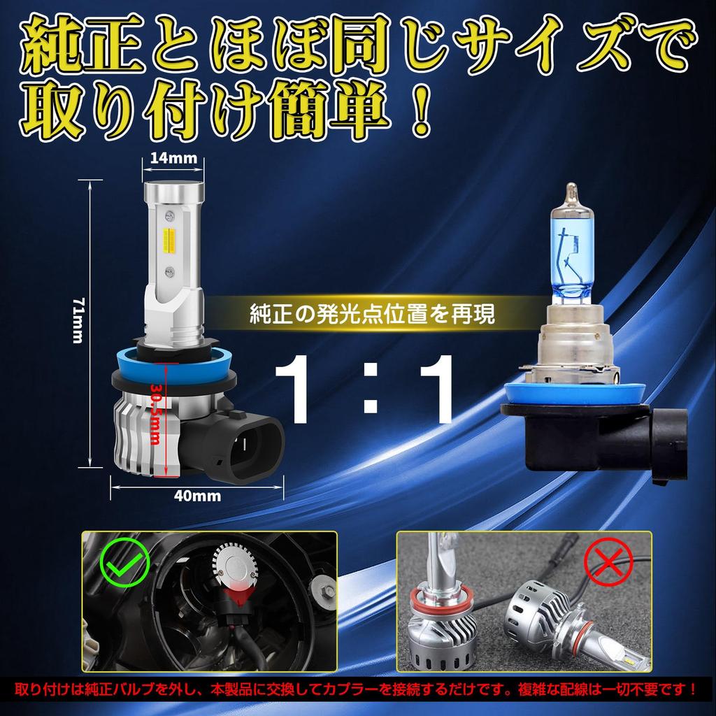 headlight bulb (white, h8/h11)