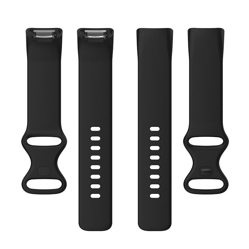 Soft Silicone Watch Band Wristband Sports Bracelet Breathable Strap for Fitbit Charge 6/5 Size: S