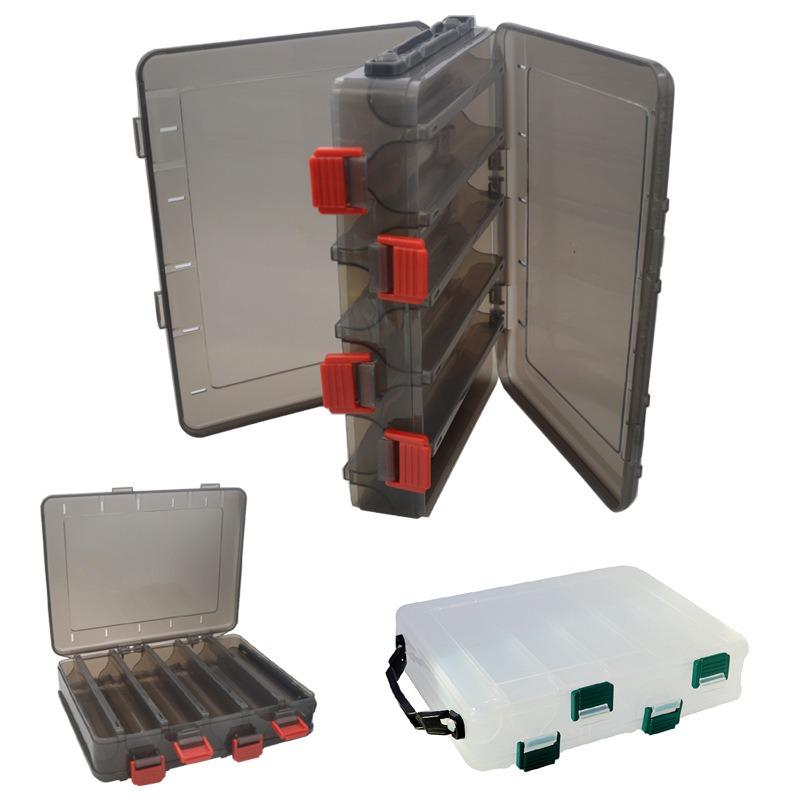 Handheld Double-sided Lure Box, Transparent Bait and Hook Storage Fishing Gear Box