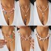 Starfish Love Pendant Vacation Bohemian Necklace Beads Stacked Wearing Small Fish Seaside Necklace Jewelry