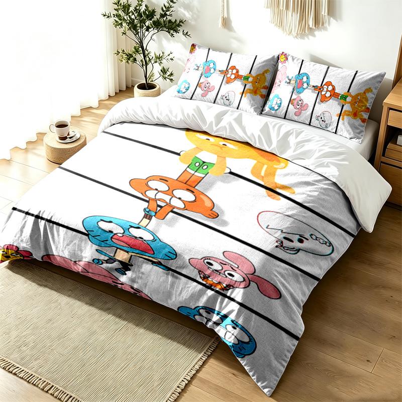Gumball 3pc Duvet Cover Set Simple Modern Bedding Set Wrinkle Resistant Soft Fabric All Season Use a perfect gift