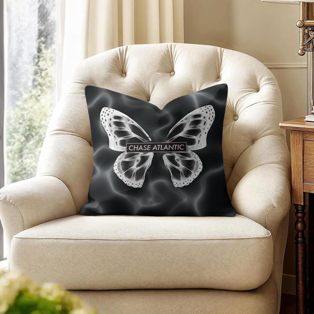 Rock Band CChase AAtlantic Cushion Cover Natural Linen Organic Fabric DoubleSided Printing Couch Pillow Covers Home Decor