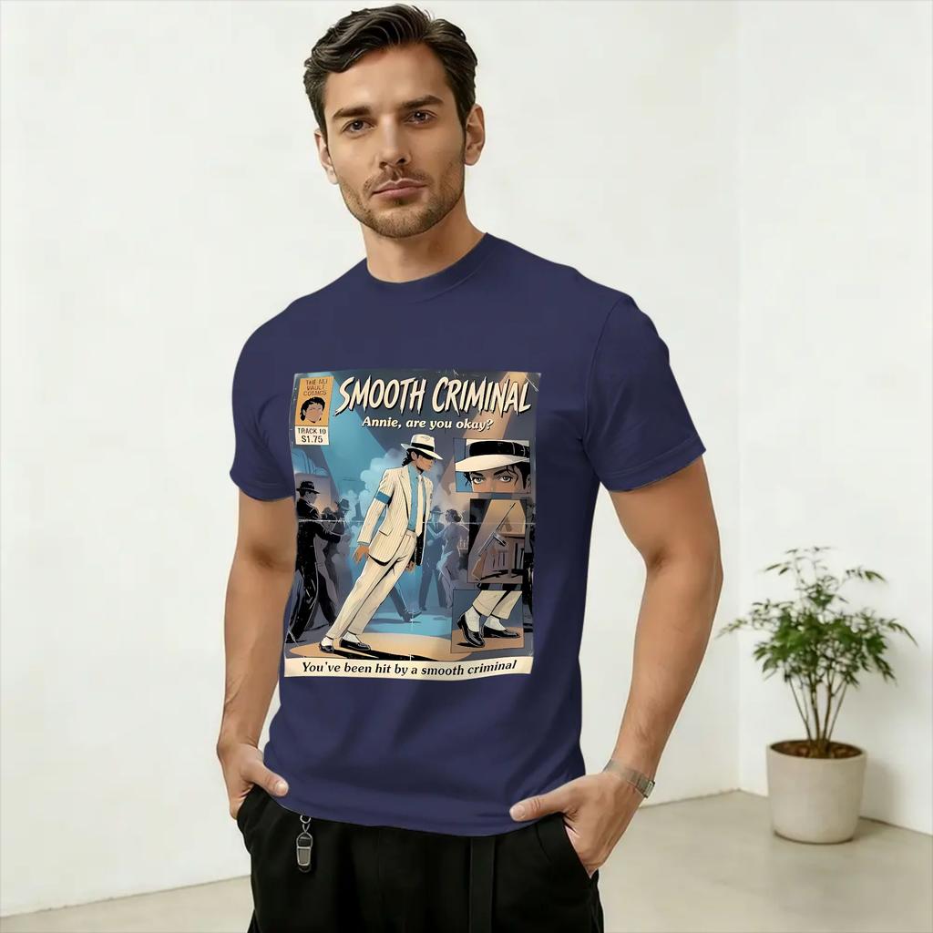 Unisex King Pop MiChael Jackson T Shirt Cotton Clothes Casual Short Sleeve Crewneck Tees Graphic TShirt