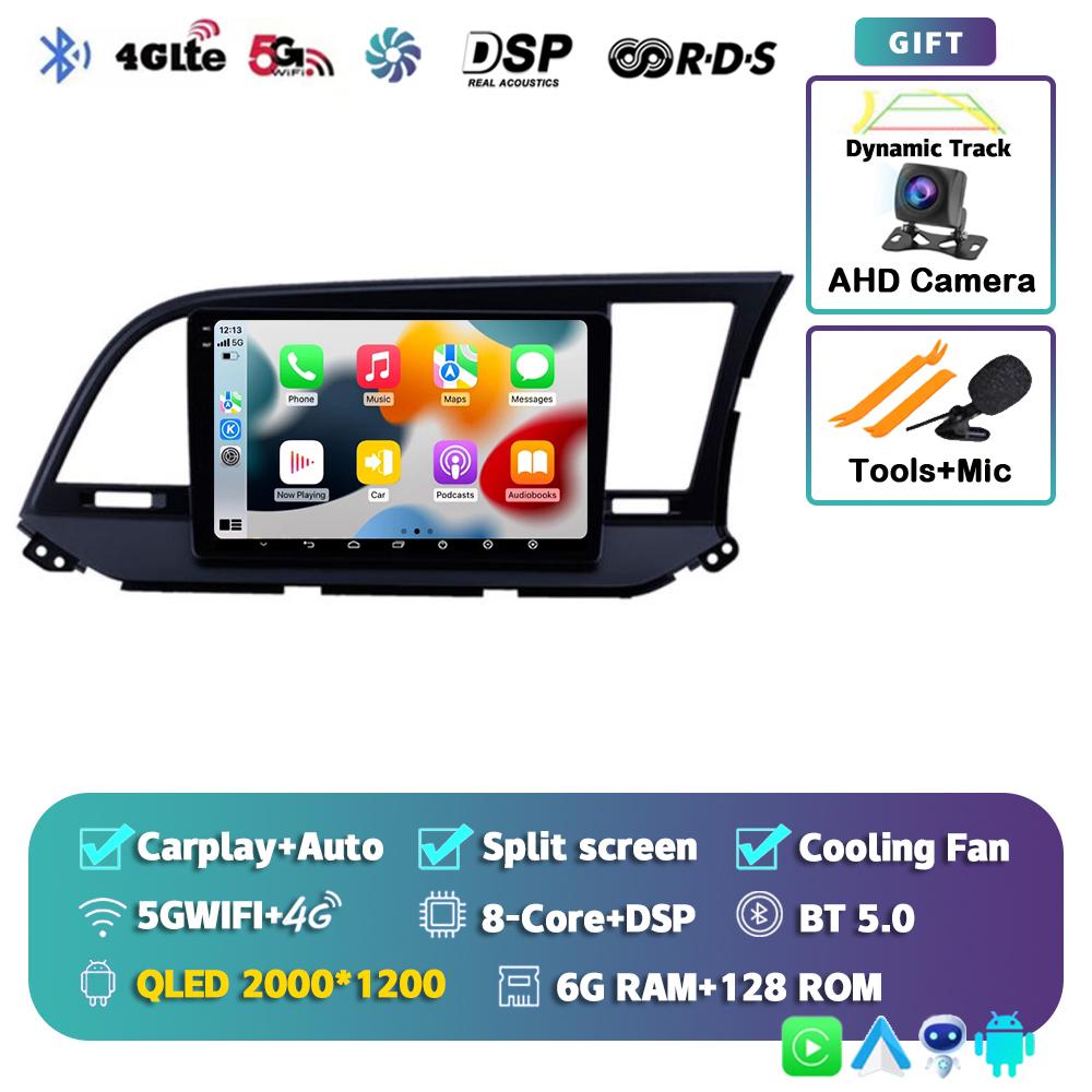 Android 14 Carplay Car Radio For Hyundai Elantra 6 2015 2016 2017 2018 GPS Navigaion Multimidia Video Player Stereo Head Unit 4G