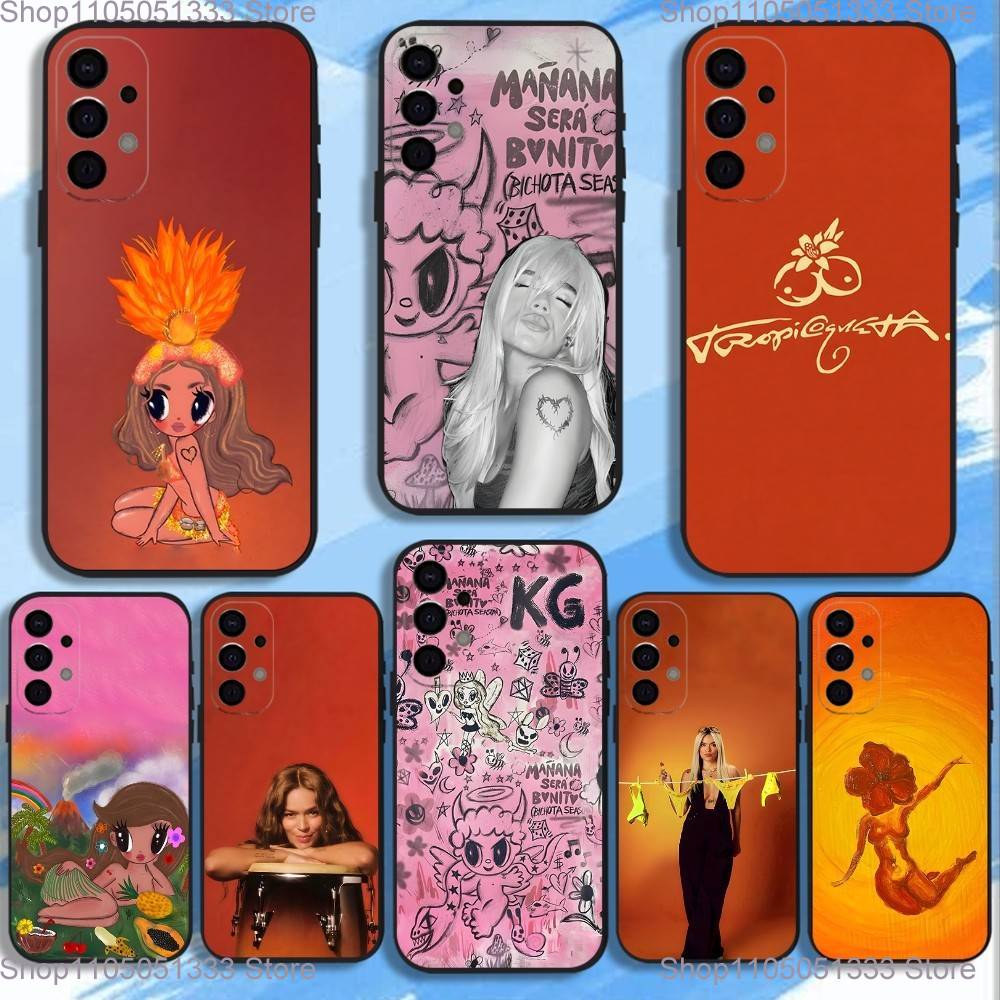 Чехол для телефона K-KaRol G Tropicoqueta для Samsung S25, S24, S21, S22, S23, S30, Ultra, S20, Plus, Fe, Lite, 5G Черный