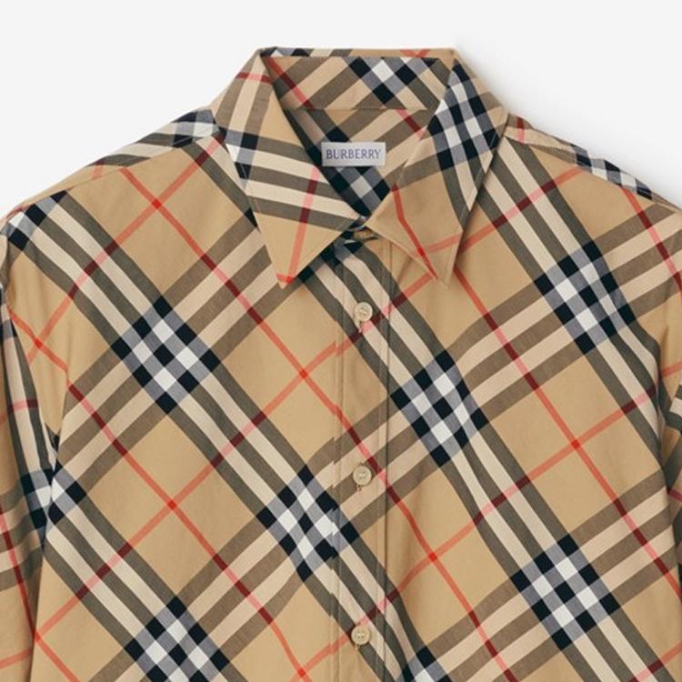 Burberry checked cotton shirt 80876371