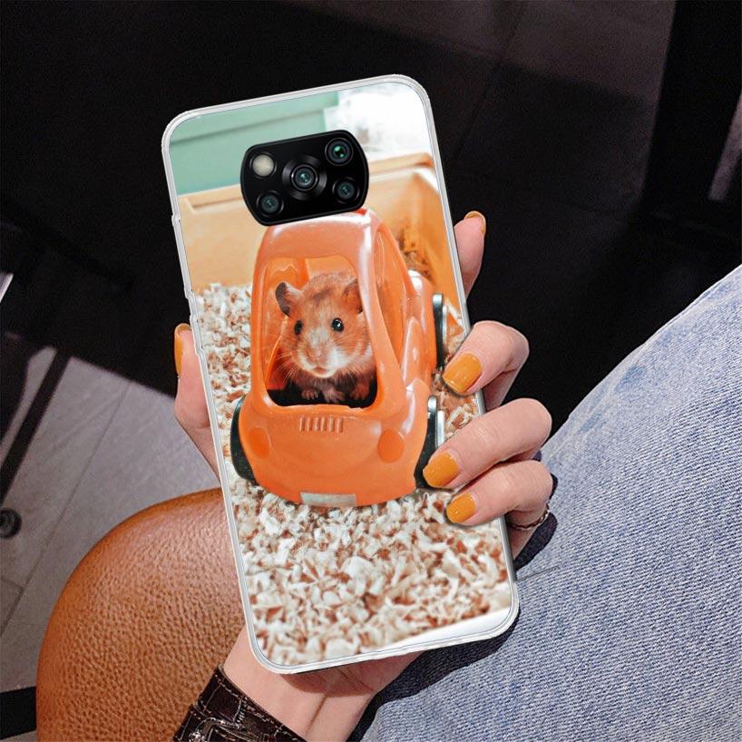 Cute Lovely Pet Hamster Phone Case For Xiaomi Poco X7 X6 X5 Pro F7 Ultra Redmi 15C 15 13C 13 12C 12 10 10A 10C 9 9A 9C 9T Cover
